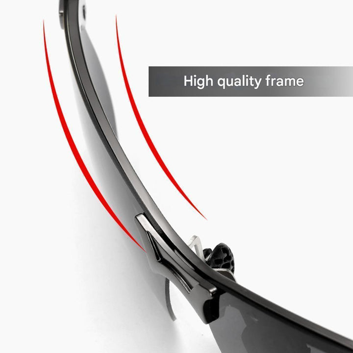 Stylish self-tinting polarised glasses for day & night – Nils-Black-Grey-Nora Luxe