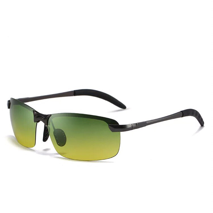 Stylish self-tinting polarised glasses for day & night – Nils-Dark grey-Green-Yellow-Nora Luxe