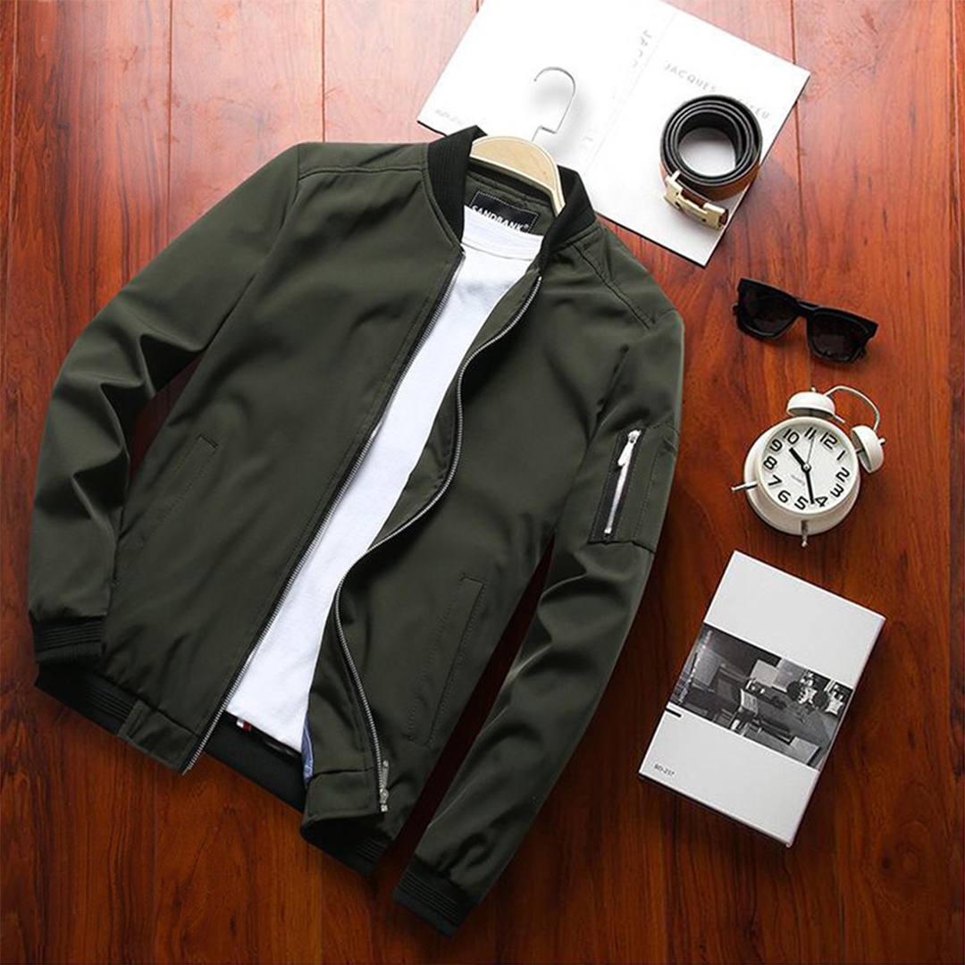 Stylish Short Summer Jacket for Men - Vernon-Black-M-Nora Luxe