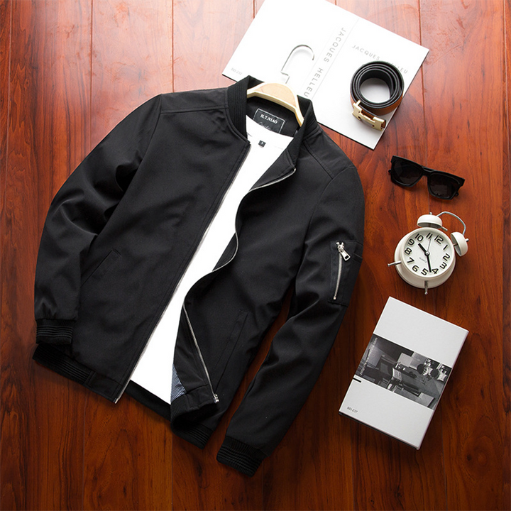 Stylish Short Summer Jacket for Men - Vernon-Black-M-Nora Luxe