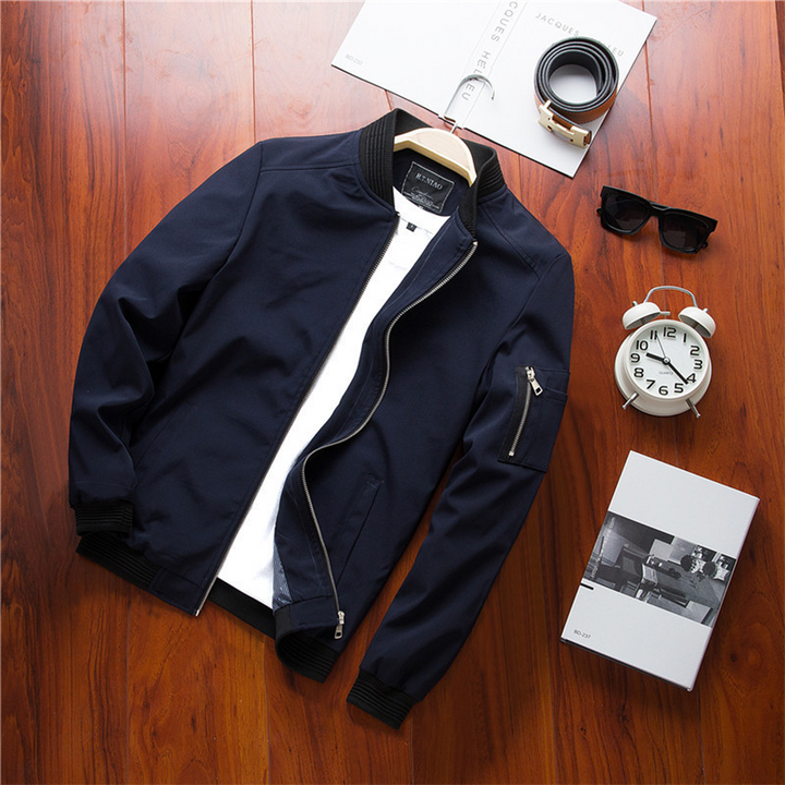Stylish Short Summer Jacket for Men - Vernon-Black-M-Nora Luxe