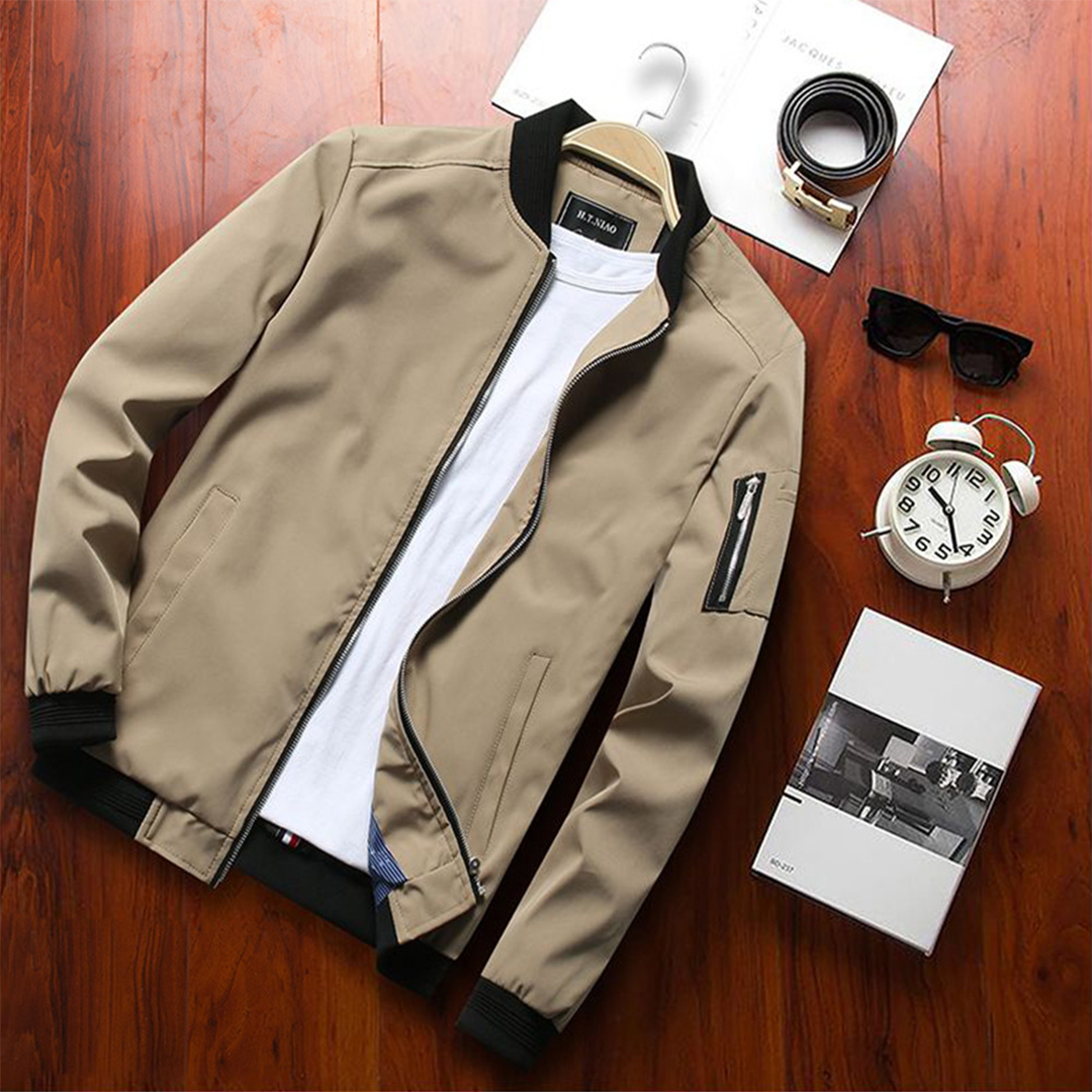 Stylish Short Summer Jacket for Men - Vernon-Black-M-Nora Luxe