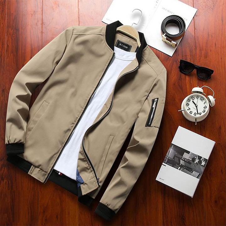 Stylish Short Summer Jacket for Men - Vernon-Black-M-Nora Luxe