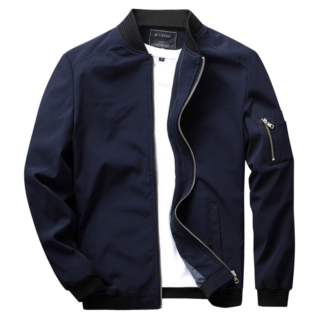 Stylish Short Summer Jacket for Men - Vernon-Dark blue-M-Nora Luxe