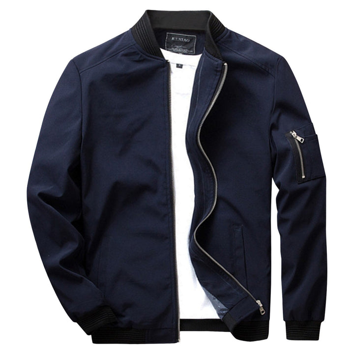 Stylish Short Summer Jacket for Men - Vernon-Dark blue-M-Nora Luxe