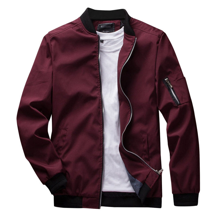 Stylish Short Summer Jacket for Men - Vernon-Red-M-Nora Luxe