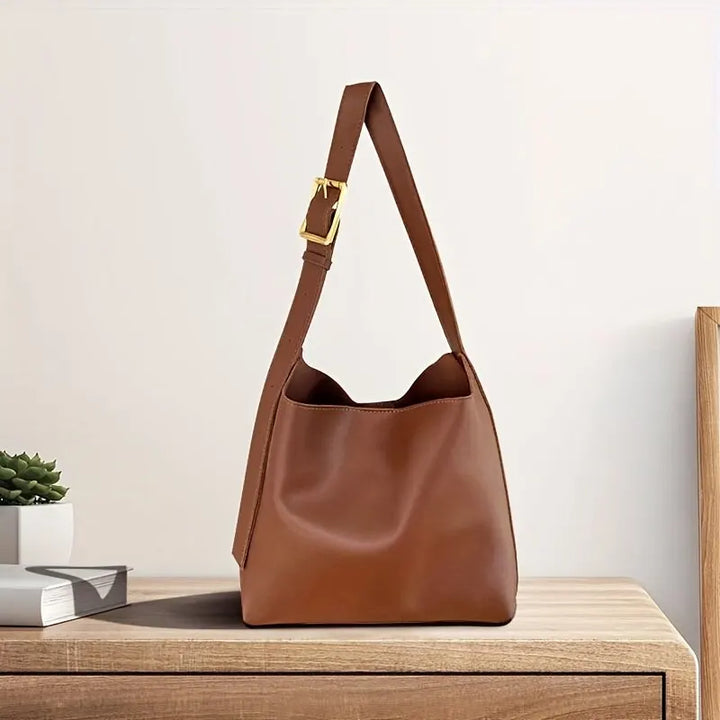 Stylish Shoulder Bag for Every Day - Luxe Everyday-Brown-Nora Luxe