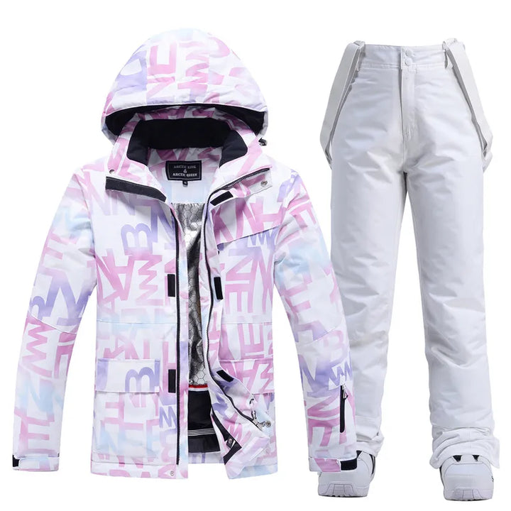 Stylish Ski Suit for Women - Aurora-Purple/Black-XS-Nora Luxe