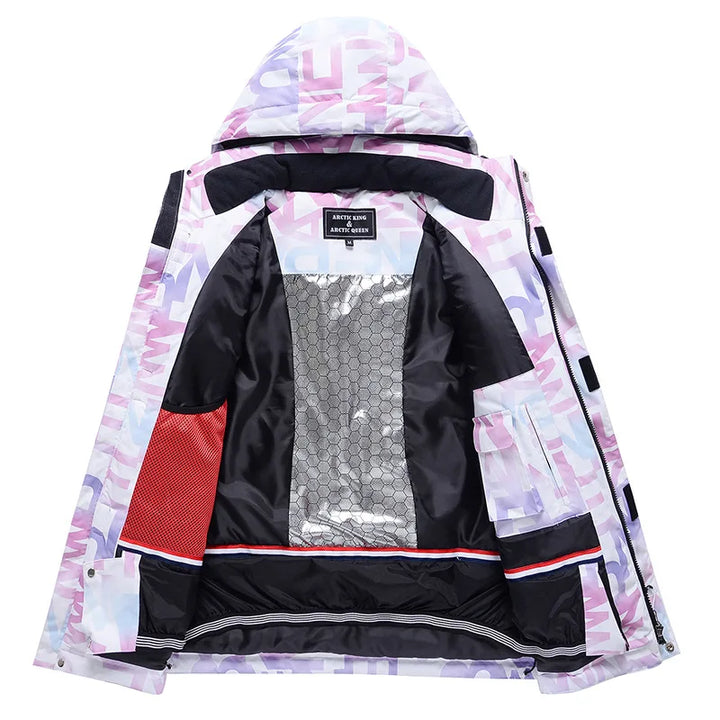 Stylish Ski Suit for Women - Aurora-Purple/Black-XS-Nora Luxe
