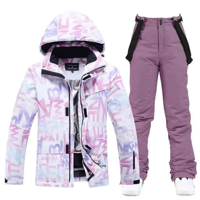 Stylish Ski Suit for Women - Aurora-Purple/Dark Purple-XS-Nora Luxe