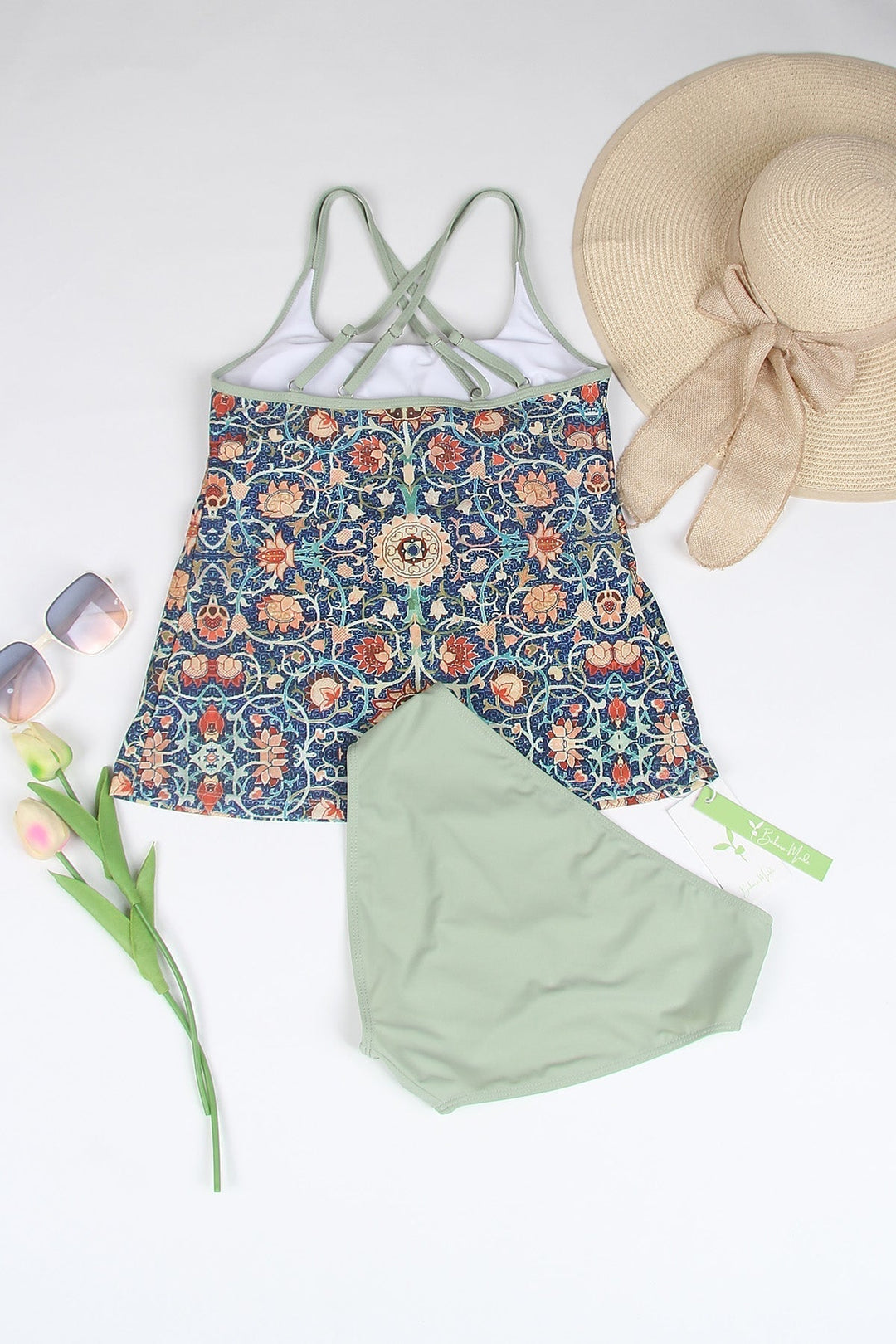 Stylish Sleeveless Bikini with Attractive Pattern - SummerGlow-S (4-6)-Nora Luxe