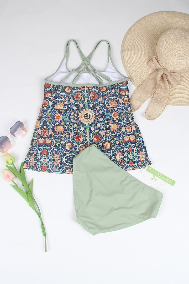 Stylish Sleeveless Bikini with Attractive Pattern - SummerGlow-S (4-6)-Nora Luxe