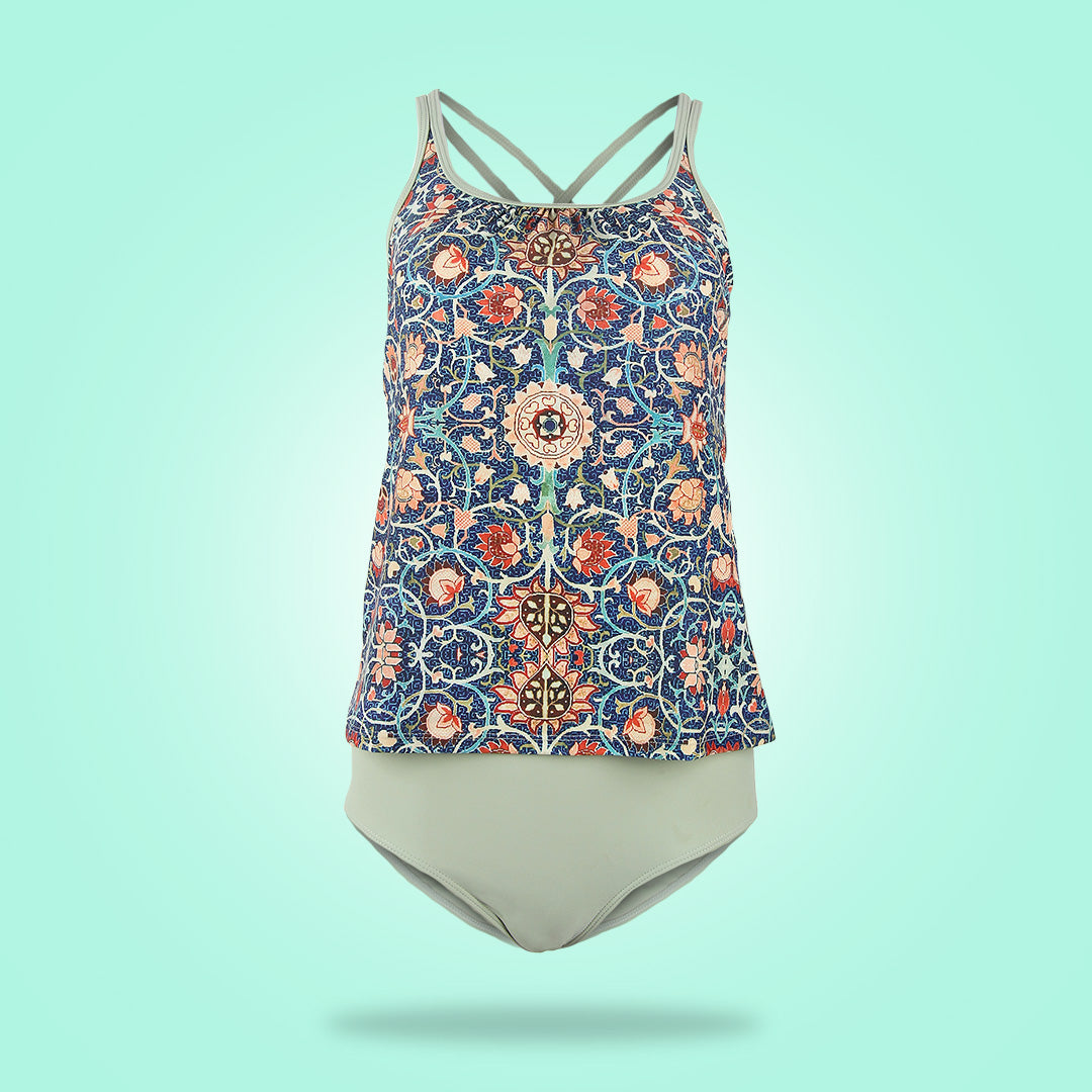 Stylish Sleeveless Bikini with Attractive Pattern - SummerGlow-S (4-6)-Nora Luxe
