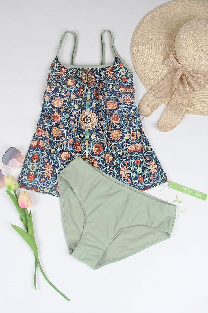 Stylish Sleeveless Bikini with Attractive Pattern - SummerGlow-S (4-6)-Nora Luxe