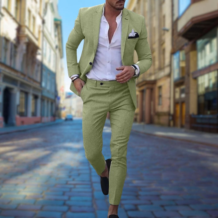 Stylish Slim Fit Men's Suit - Noah-Light green-XS-Nora Luxe