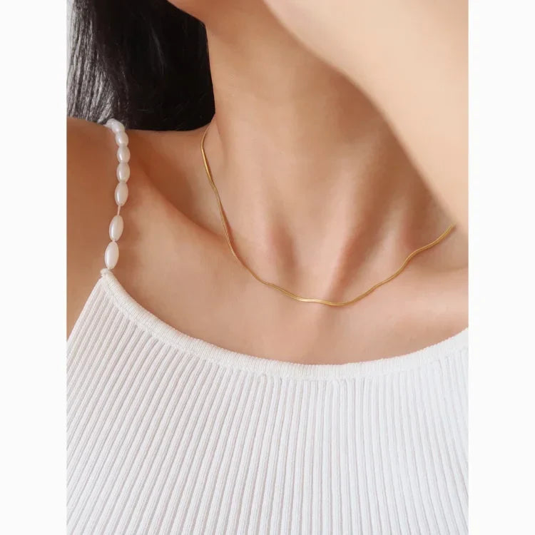 Stylish Slim Snake Necklace - Isis-Nora Luxe