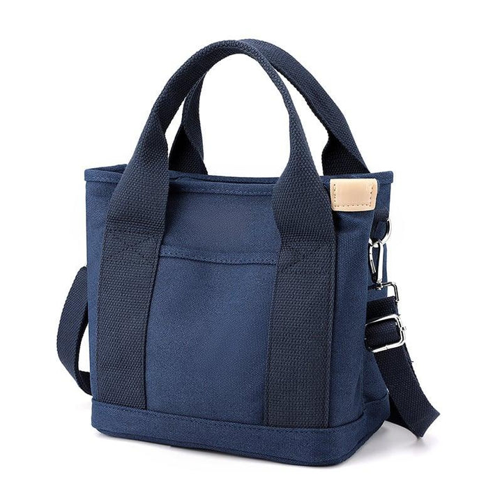 Stylish Small Canvas Women's Shoulder Bag - CitySling-Blue-Nora Luxe