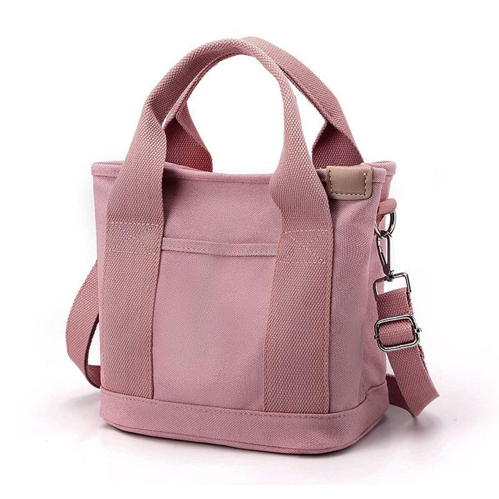 Stylish Small Canvas Women's Shoulder Bag - CitySling-Pink-Nora Luxe