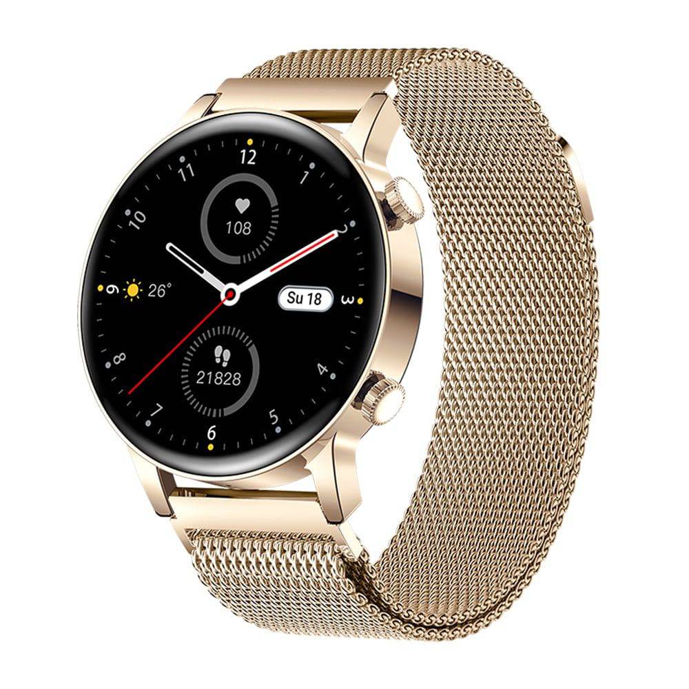 Stylish Smartwatch for Women - LuxeFit Pulse-Gold-Nora Luxe