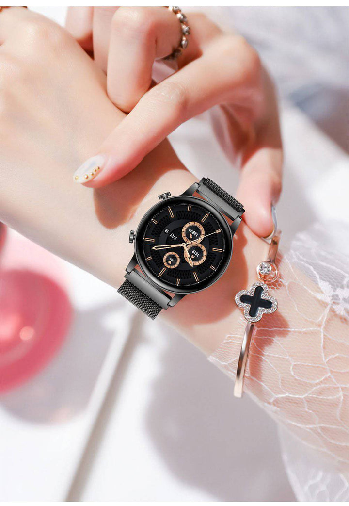 Stylish Smartwatch for Women - LuxeFit Pulse-Gold-Nora Luxe