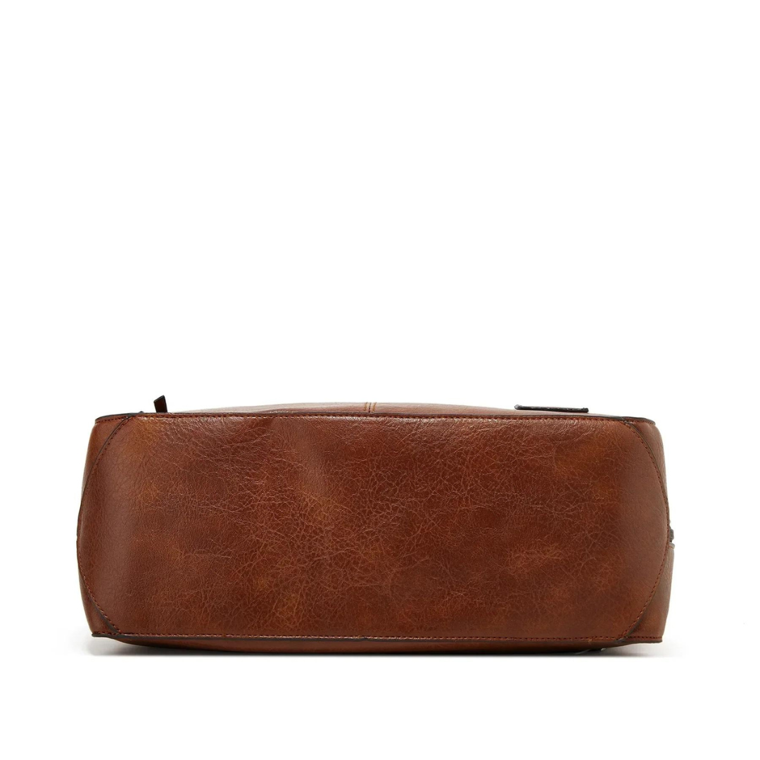 Stylish Spacious Leather Shoulder Bag - Elodie-Brown-Nora Luxe