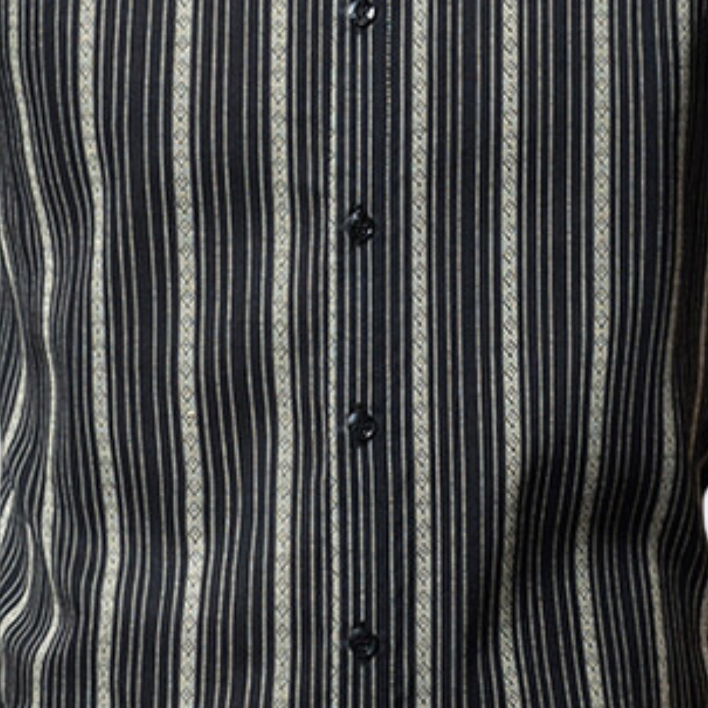 Stylish Striped Summer Men's Shirt - Lars-Black-S-Nora Luxe