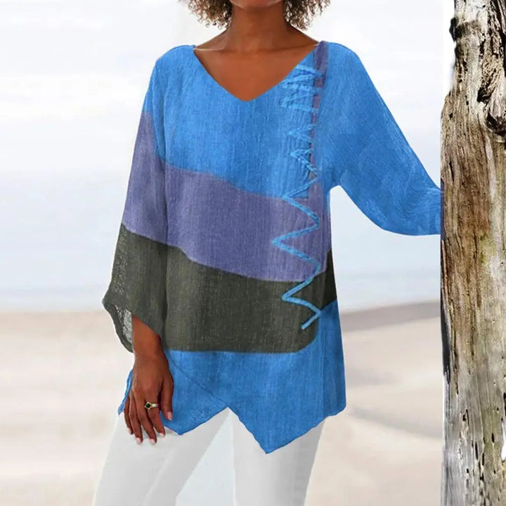 Stylish Summer Blouse - Bella-Royal Blue-S-Nora Luxe