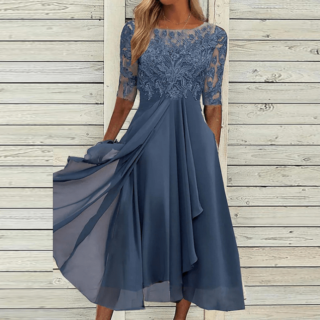 Stylish Summer Dress for a Fashionable Appearance - Lena Meier-Dark blue-S-Nora Luxe