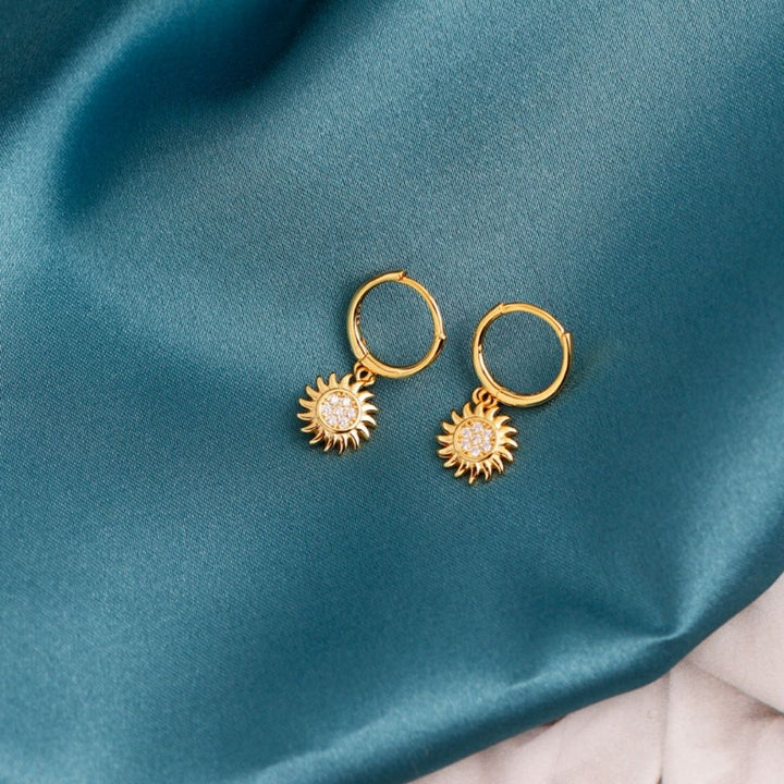 Stylish Sun Earrings for Ladies - Elara-Gold-Nora Luxe