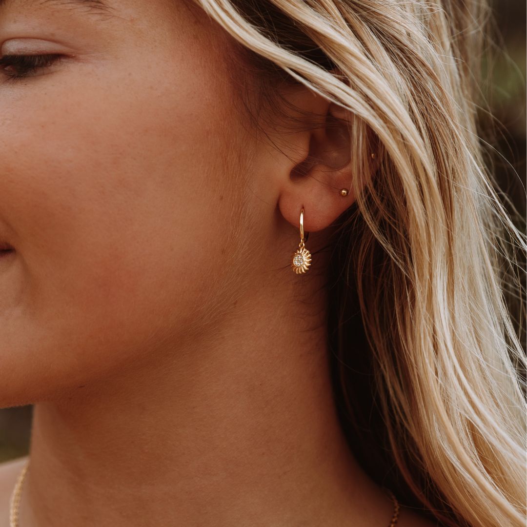 Stylish Sun Earrings for Ladies - Elara-Silver-Nora Luxe