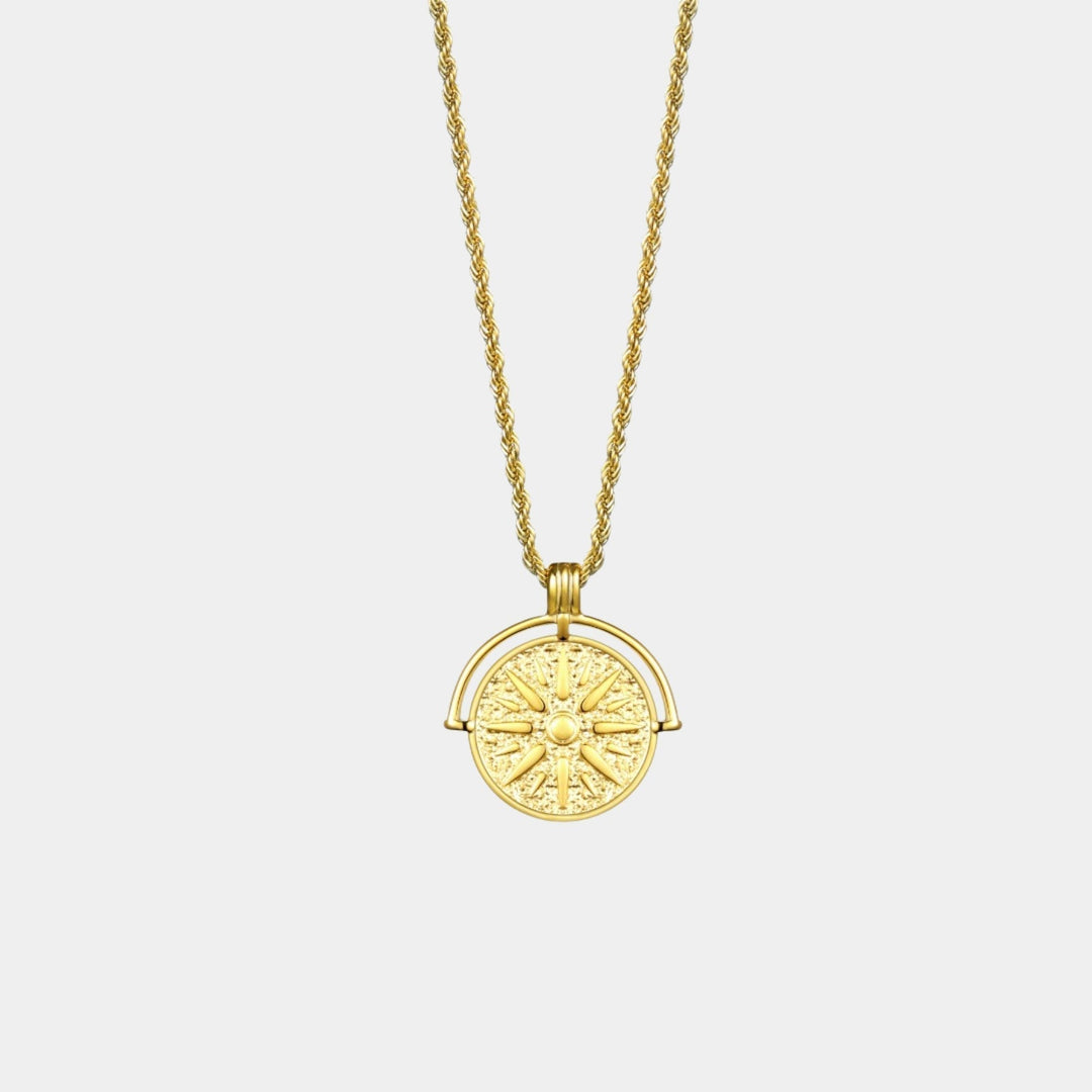 Stylish Sun Pendant Necklace - Aurora-Gold-Nora Luxe