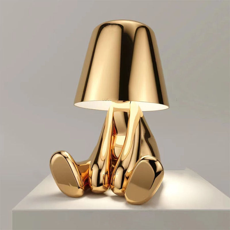 Stylish Table Lamp - LumiSerene-Relaxing Gold-Nora Luxe