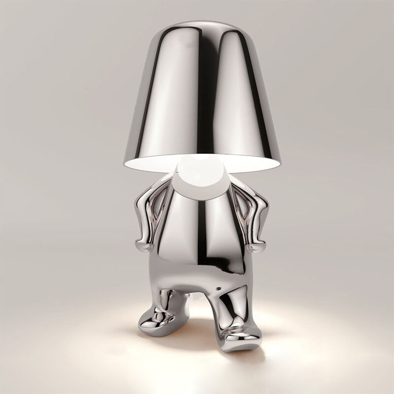 Stylish Table Lamp - LumiSerene-Walking Silver-Nora Luxe