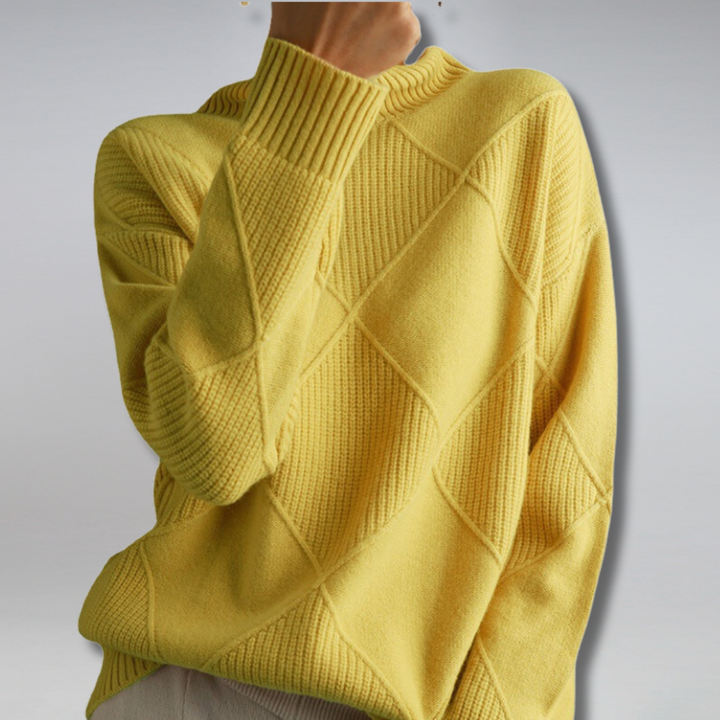 Stylish Turtleneck for Women - Isabella-Yellow-S-Nora Luxe
