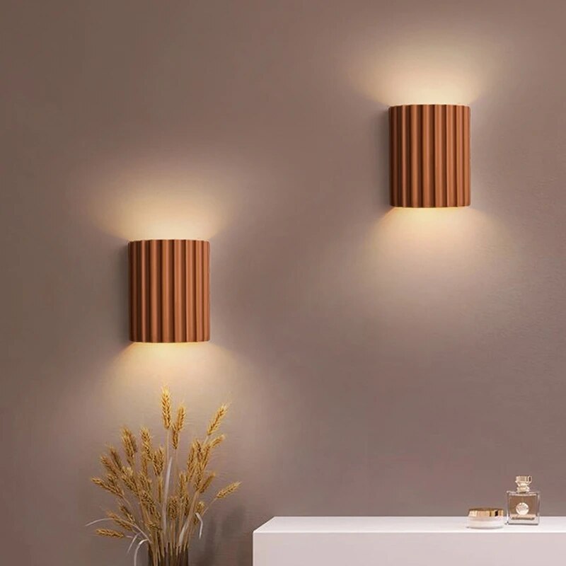 Stylish wall lamps made of synthetic resin - LumiResin-Orange-Warm white-Nora Luxe