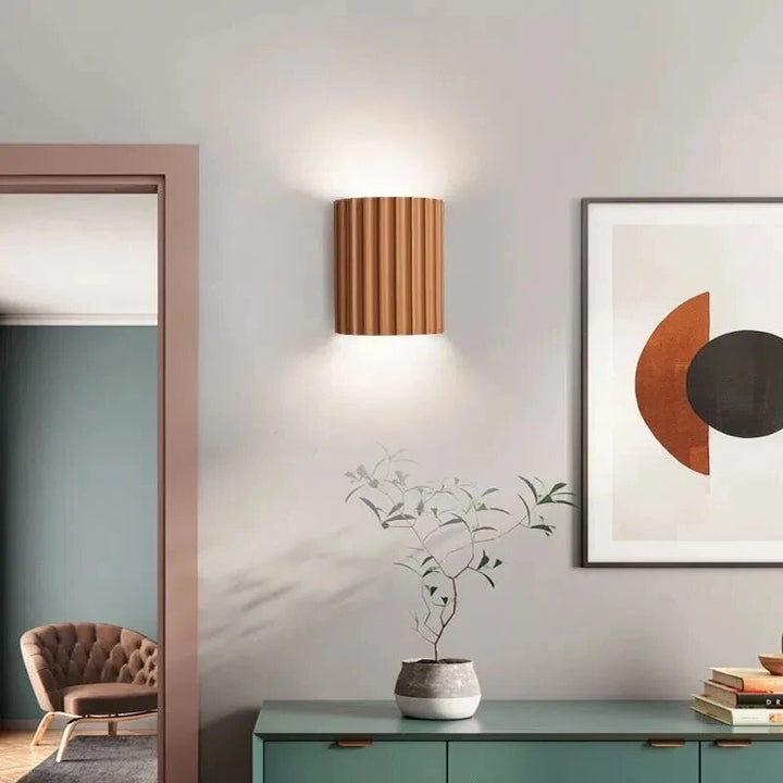 Stylish wall lamps made of synthetic resin - LumiResin-White-Warm white-Nora Luxe