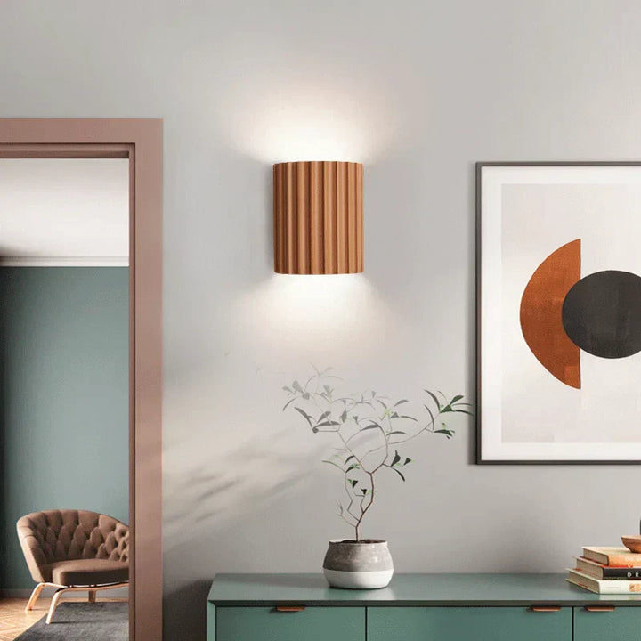 Stylish wall lamps made of synthetic resin - LumiResin-White-Warm white-Nora Luxe