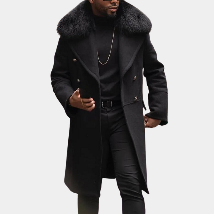 Stylish Warm Black Winter Jacket for Men - Vincenzo-S-Nora Luxe