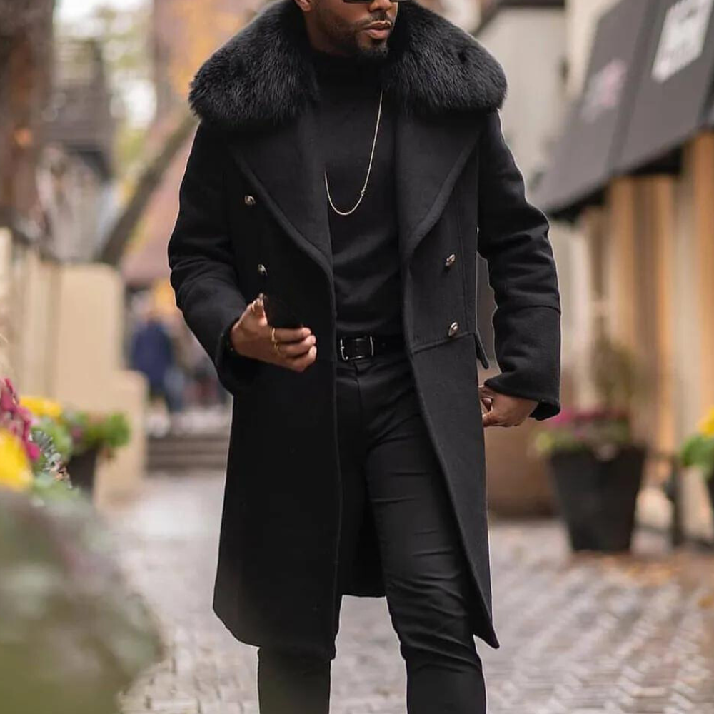 Stylish Warm Black Winter Jacket for Men - Vincenzo-S-Nora Luxe