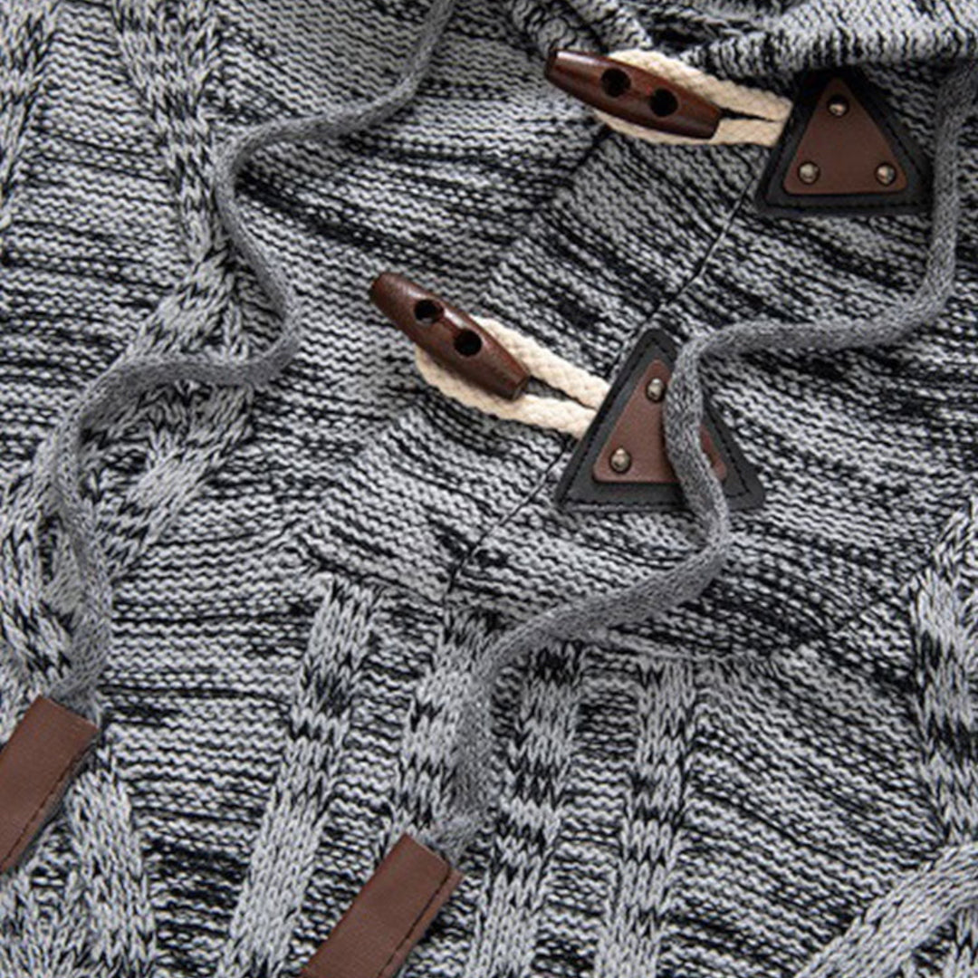 Stylish Warm Fleece Hoodie for Men - AlpineTrail-Brown-S-Nora Luxe