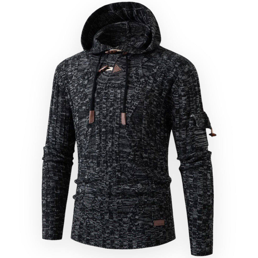 Stylish Warm Fleece Hoodie for Men - AlpineTrail-Dark gray-S-Nora Luxe