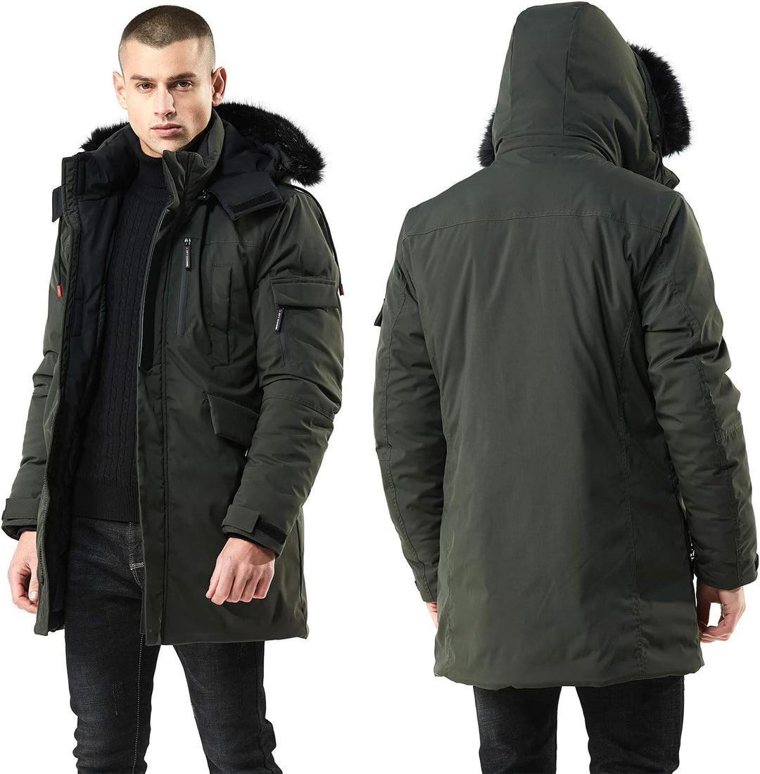 Stylish Warm Winter Coat - Jacky-Green-S-Nora Luxe