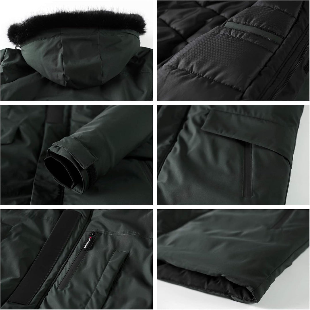 Stylish Warm Winter Coat - Jacky-Green-S-Nora Luxe