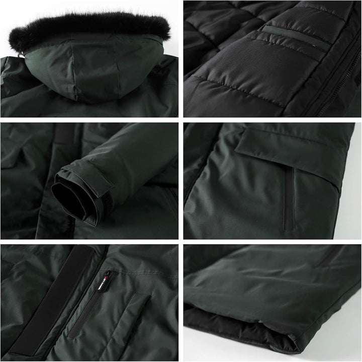 Stylish Warm Winter Coat - Jacky-Green-S-Nora Luxe
