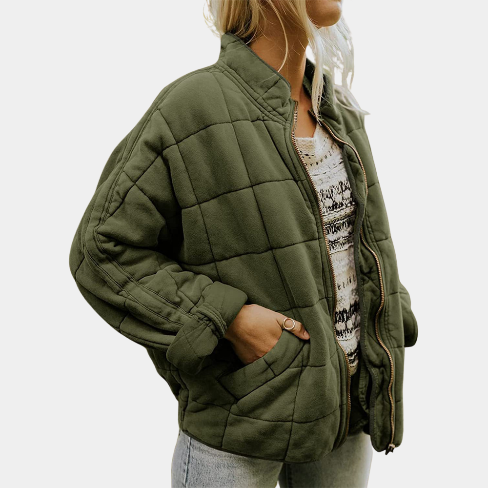 Stylish Warm Women's Coat - Mara-Green-S-Nora Luxe