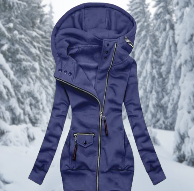 Stylish Waterproof Women's Mid Jacket - Aurora-Dark blue-S-Nora Luxe