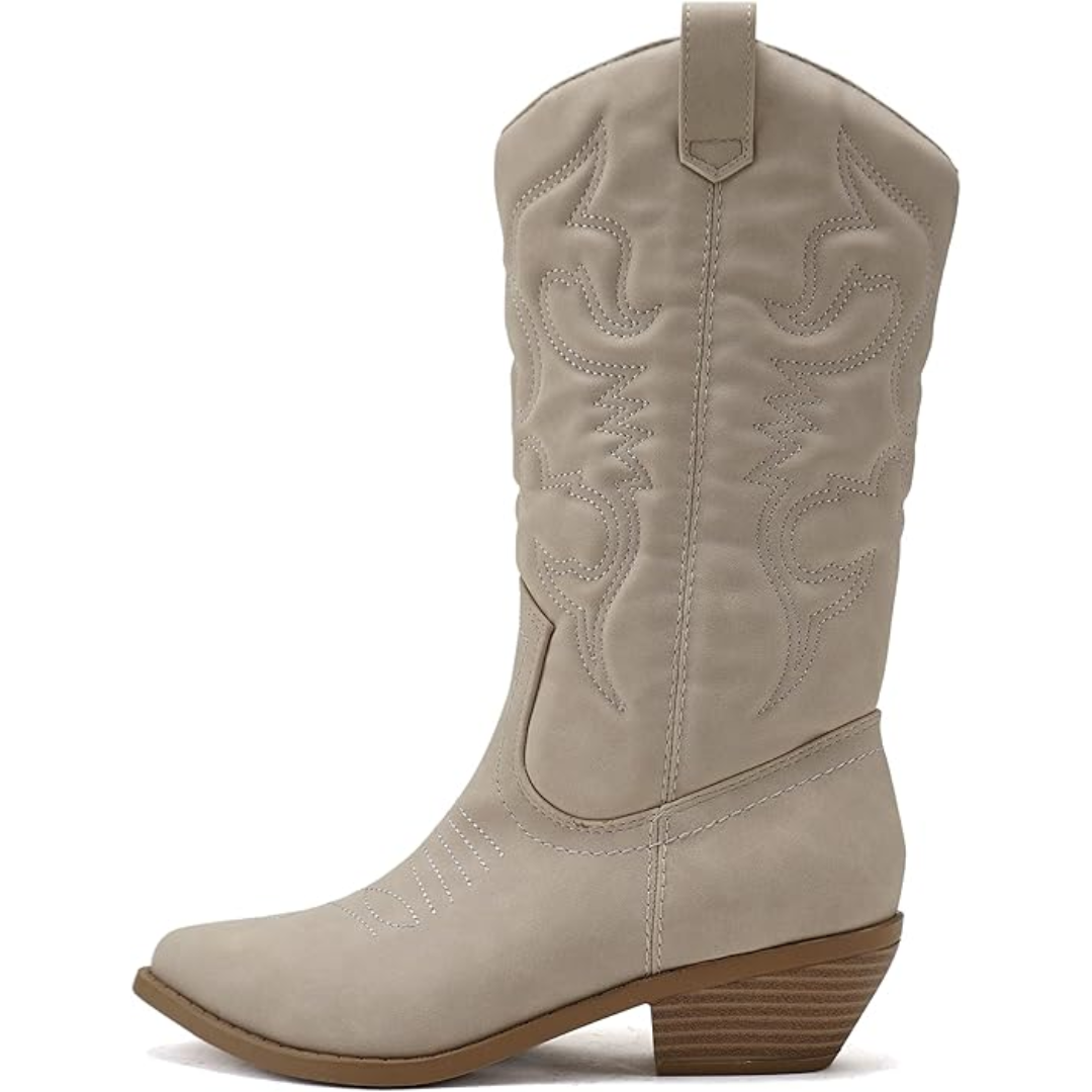 Stylish Western Pointed Cowboy Boots - Gracia-Sand-3.0-Nora Luxe