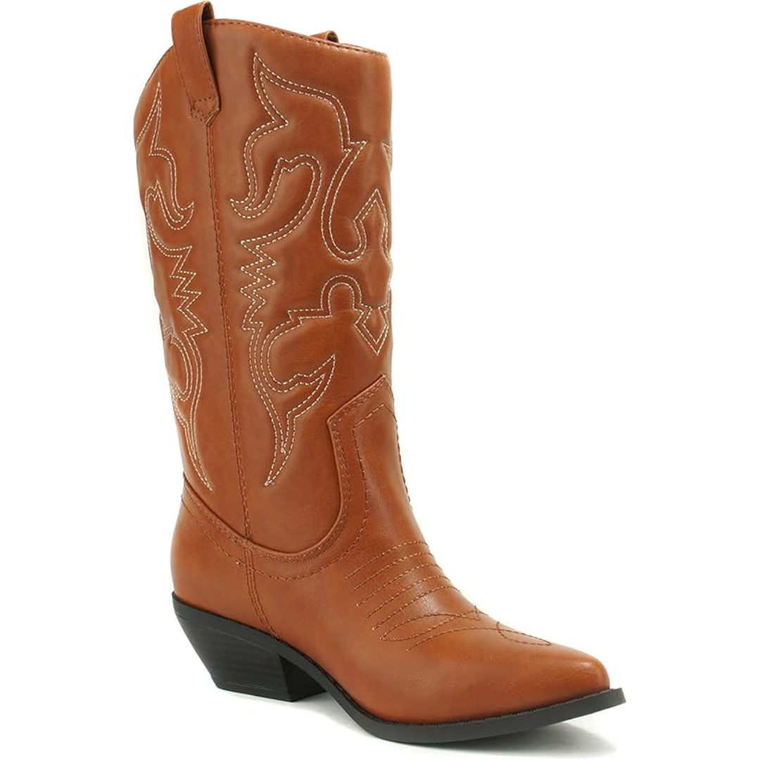 Stylish Western Pointed Cowboy Boots - Gracia-Sand-3.0-Nora Luxe