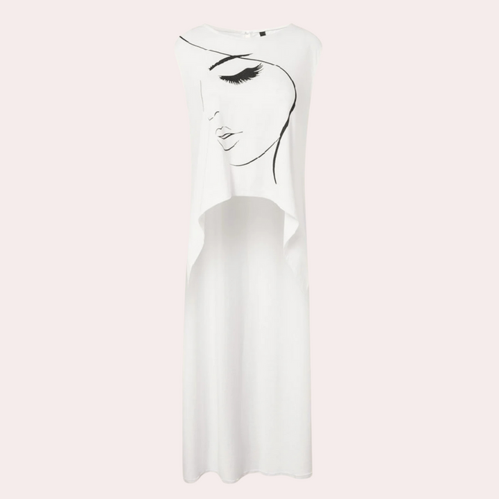 Stylish White Top for Ladies - Mira-XS-Nora Luxe