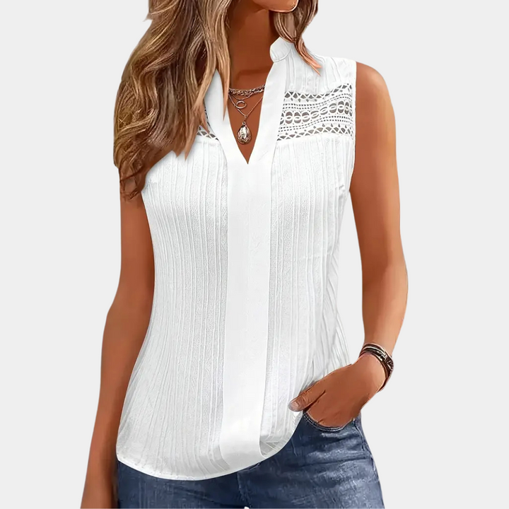 Stylish White Top for Women - Romy-XS-Nora Luxe
